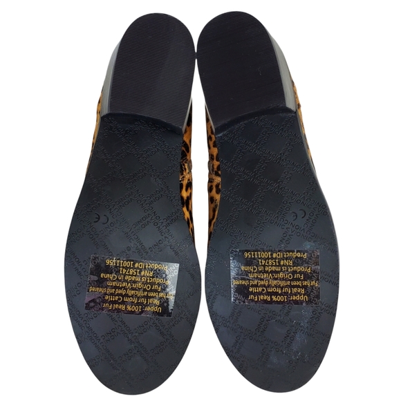 New Vionic clara leopard calf hair v cut out water resistant ankle boots tan - Picture 12 of 16